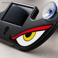 Lampe LED Solaire Œil de Diable pour Pare-Brise de Camion, Lampe Emoji Dynamique, Lampe d'Ambiance pour Vitre Triangulaire, Accessoires Auto Étanche