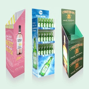 Estantes de exhibición de venta al por menor de supermercado personalizados, soporte de exhibición de cartón emergente, licor, cóctel, licor, bebida, botella de cerveza, soporte de exhibición - Product Image 1