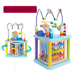 <span class=keywords><strong>Cube</strong></span> <span class=keywords><strong>d</strong></span>'activités multifonctionnel <span class=keywords><strong>en</strong></span> <span class=keywords><strong>bois</strong></span> pour enfants, jouet pour bébé - Product Image 3