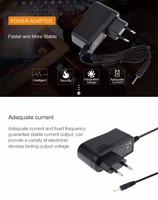 Adaptateur secteur DC en gros pour usine, prise UE, sortie 5V 9V 12V 24W 2.4A 12V pour bande LED, pour caméra