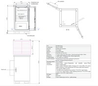 Armoire Mobile pour Stockage d'Énergie Solaire 48V 100Ah à Bonnes Ventes, avec Disjoncteur pour Panneau Solaire, Boîtier Électronique & d'Instrumentation