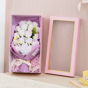 Bouquet <span class=keywords><strong>de</strong></span> roses en savon personnalisé pour mariage, cadeau <span class=keywords><strong>de</strong></span> la Saint-Valentin, Noël, anniversaire, fête des Mères, coloré - Product Image 5