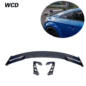 Için Audi TT TTRS karbon Fiber arka Spoiler yarış Spoiler kanat ile delik kesim evrensel yarış spoiler S3 S5 R8 evrensel