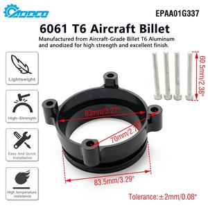 ADDCO - Адаптер впускного патрубка турбокомплекта для дроссельной заслонки DBW с диаметром 74 мм на 3-дюймовый хомут, универсальный алюминиевый переходник EPAA01G337 - Product Image 3