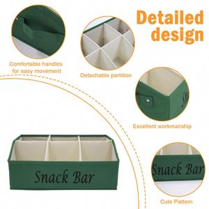 Cesta de Almacenamiento Personalizada para Snacks, Cesta para Guardar Dulces con 6 Compartimentos Separados de Tela - Product Image 2