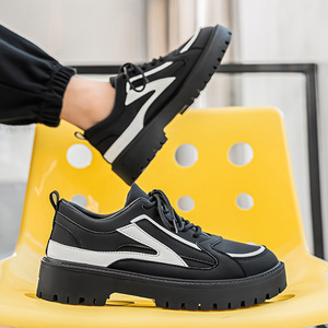 Giày nam tăng chiều cao thường ngày cộng với kích thước đế dày chống nước chống trượt da thể thao mùa xuân mùa đông - Product Image 5