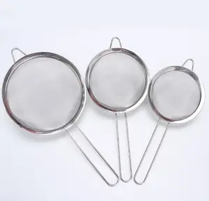 Saringan Jaring Premium, 100% Stainless Steel Set 3 Saringan Dapur/Saringan Stainless Steel Galvanis