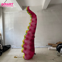 Tentacule de pieuvre gonflable de 4 mètres de long pour la décoration d'événements extérieurs avec des tailles personnalisables