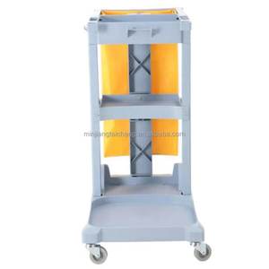 Chariot de nettoyage de chariot de service <span class=keywords><strong>d</strong></span>'outil de concierge de service en plastique <span class=keywords><strong>d</strong></span>'hôtel de restaurant de jardin polyvalent de ménage - Product Image 4