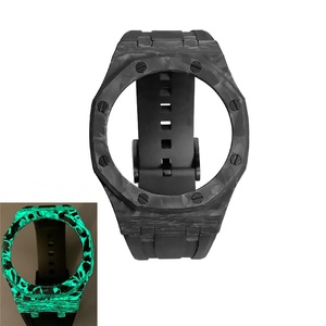 2100 Accessories g Sh Ock Luminous Carbon Fiber Watch case for C <strong>Asio</strong> G A-2100 Mod Kit Metal Silicone Strap for Women Men - Product Image 1
