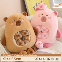 En gros, Peluche Capybara Mignonne, Coussin Décoratif Sac à Collation, Poupée Animale en Peluche Douce pour le Soulagement du Stress et les Cadeaux