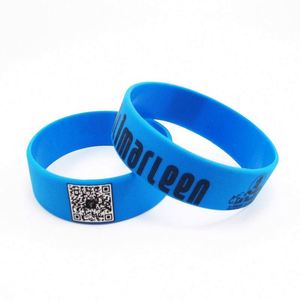 Bracelet en silicone personnalisé de haute qualité avec code QR, bracelet en silicone avec logo personnalisé, bracelet en caoutchouc avec code QR scannable - Product Image 3