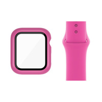 Bracelet en silicone classique pour Apple Watch Rubber Band avec étui 2 en 1Strap pour Apple Watch