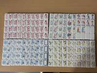 Juego de Mahjong Miss Darling de Lujo con Diseño de Rayas Azules Finas, Personalizado, de 3 Capas, con Fichas de Mahjong Americanas Talladas a Mano, para Regalo