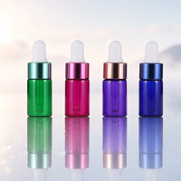Livraison rapide, flacons compte-gouttes en verre coloré en gros pour huiles essentielles, échantillons de parfum