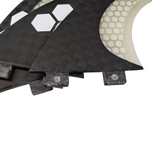 Aletas de surf UPSURF G5 de doble pestaña, de fibra de carbono con diseño de panal de abeja. - Product Image 2