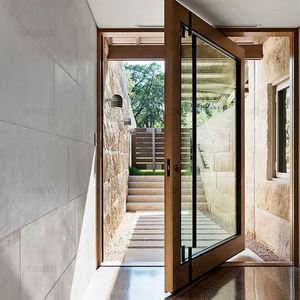 Bisagra <span class=keywords><strong>oculta</strong></span> de vidrio grande externo templado de entrada exterior <span class=keywords><strong>Puerta</strong></span> de pivote frontal moderna única de aluminio a la venta - Product Image 1