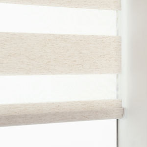 Stores enrouleurs zébrés occultants de style naturel, motorisés, avec télécommande Wifi, stores électriques zébrés pour fenêtres - Product Image 5