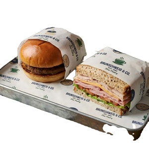 Hojas de Papel Pergamino Antigrasa con Logotipo Personalizado, Papel para Envolver Alimentos, Seguro para Sándwiches y Hamburguesas, para Panaderías y Tiendas de Delicatessen - Product Image 1