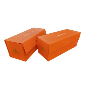 Wholesale Custom Logo Premium Luxury Cardboard Paper <b>Gift</b> <b>Box</b> <b>Magnetic</b> Packaging <b>Box</b> Orange Paper <b>Box</b> - Product Image 2