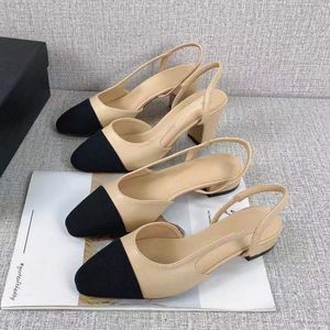 2.5CM/7CM Chaussures Femme sandale un blocco Sexy a punta chiusa Pumps muli tacchi bassi per le donne - Product Image 3