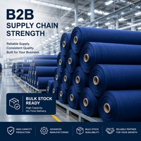 Tissu en denim recyclé certifié GRS en gros, mélange de coton biologique écologique pour l'approvisionnement des marques de mode durable