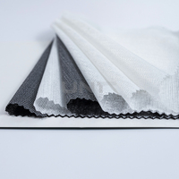 Nouvelle mode Entoilage tissé en voile tricoté thermocollant enduit PA, Entoilage brossé pour costumes professionnels