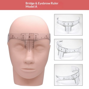 <span class=keywords><strong>Règle</strong></span> de maquillage permanent standard pour sourcils, gabarit de positionnement pour la symétrie du pont nasal, haute rigidité, pliable uniformément - Product Image 3