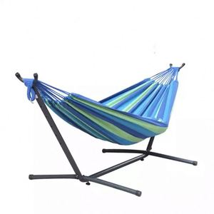 Hamaca Colgante para Acampar al Aire Libre, Cama Columpio con Soporte de Acero Plegable y Bolsa de Transporte - Product Image 1