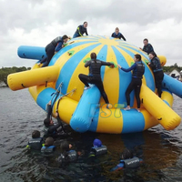 Grands jeux d'eau Spinner gonflable Flottant gonflable Loisirs Totter d'eau Bateau OVNI