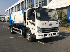 Camion compacteur de déchets haute efficacité FAW 5-12CBM, camion de collecte de déchets à chargement arrière hydraulique - Product Image 3