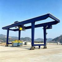 Grue portique conteneurisée de 60 tonnes à double poutre, montée sur rail, type RMG, pour opération de terminal de conteneurs lourds