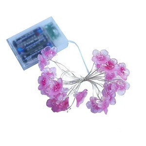 Lampe décorative d'intérieur et d'extérieur RCJ en forme de fleur de <span class=keywords><strong>cerisier</strong></span>, fil de cuivre, <span class=keywords><strong>LED</strong></span>, boîte à piles, indice de protection IP55, DC6V, blanc chaud, pour la Saint-Valentin - Product Image 3