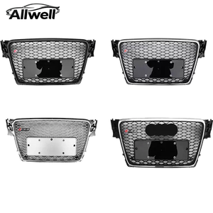 Grille de pare-chocs avant ALLWELL compatible avec <span class=keywords><strong>Audi</strong></span> <span class=keywords><strong>A4</strong></span> B8, mise à niveau vers grille RS4, 2008-2012, ventilation de pare-chocs avant améliorée pour <span class=keywords><strong>A4</strong></span> - Product Image 5