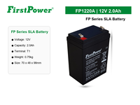 Batterie AGM scellée standard FP1220A 12V 2Ah à faible autodécharge pour onduleur, générateur solaire, pulvérisateur électrique, voiture électrique pour enfants