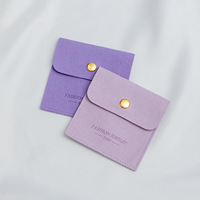 Velours Daim Cuir Microfibre Enveloppe Bijoux Pochette Collier Anneau Boucle d'oreille Bracelet Rabat Emballage Pochette