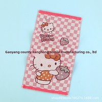 New Children's Cartoon Square Towel Made Cotton Washed Four-Layer Gauze Jacquard Soft Absorbent Daily Use Wholesale