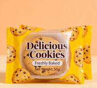 Sacs à biscuits transparents personnalisés, imprimés, thermoscellables, laminés, de qualité alimentaire, emballage individuel pour biscuits