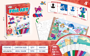 Stiker Gambar perlengkapan seni DIY kreatif mainan perjalanan permainan warna-warni seni Foil kerajinan untuk anak-anak - Product Image 2