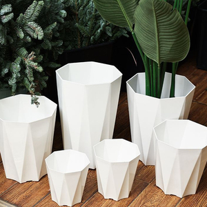 I787 Vasi per Fiori in Plastica a Forma di Diamante Ispessiti e Ingranditi Vaso per Piante Verdi Decorazione per <span class=keywords><strong>Balcone</strong></span> e Soggiorno - Product Image 1