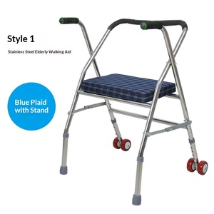 Medical Home Use Aluminum Folding Heavy Duty Walker with Wheels - Product Image 6