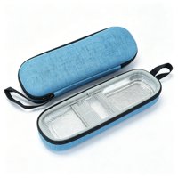 Étui de rangement portable compartimenté avec sangle de transport, fermeture éclair, sac de transport rigide en EVA pour stylos