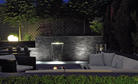 Fontaine murale de bec d'eau de cascade artificielle en acier inoxydable personnalisée