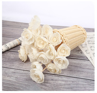 Mini gros décoration de la maison fleurs aromathérapie REED DIFFUSEUR 5cm bois Sola fleur chinois Rose fleurs séchées