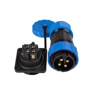 Connecteur d'alimentation circulaire étanche, à 4 broches, 45a, vis sans soudure, pour montage sur panneau TY28, mâle et femelle