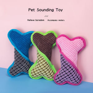Juguetes de Peluche con Forma de Hueso para Perros Pequeños y Medianos, Juguete Masticable para Cachorros, Hueso Interactivo con Sonido para Perros - Product Image 3