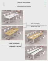 Bureaux de bureau ergonomiques en métal au design moderne, table de conférence adaptée aux petites salles de réunion et aux formations