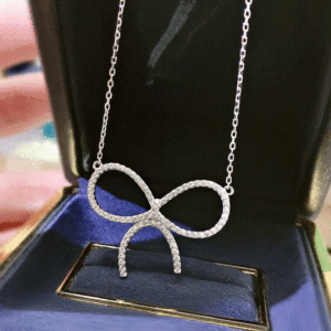 Collana con Ciondolo a Fiocco Stile Foresta per Donne, Elegante Catena da Collo per Ragazze, Gioielli alla Moda - Product Image 5