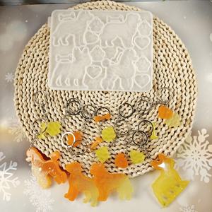 Moules de coulée en résine faits à la main pour bricolage Ins Style ornements décoratifs petit chien pendentif moule X0101 outils de gâteau en Silicone - Product Image 1