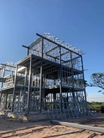 Villa préfabriquée contemporaine en acier léger de luxe avec certification ISO9001 et garantie de 5 ans